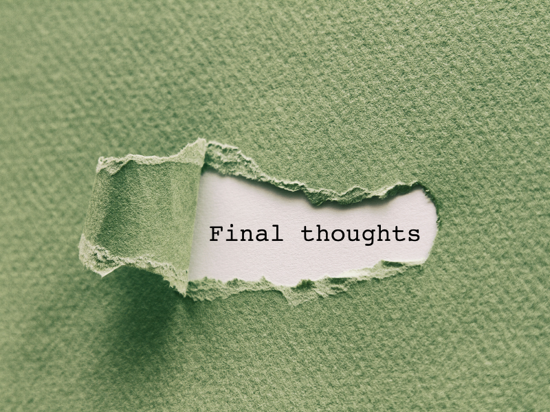 final thoughts